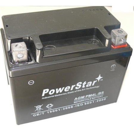 POWERSTAR PowerStar PM4L-BS-F120010W6 Battery & Charger for Honda NU50M Urban Express Deluxe 50CC 1982-1983 PM4L-BS-F120010W6